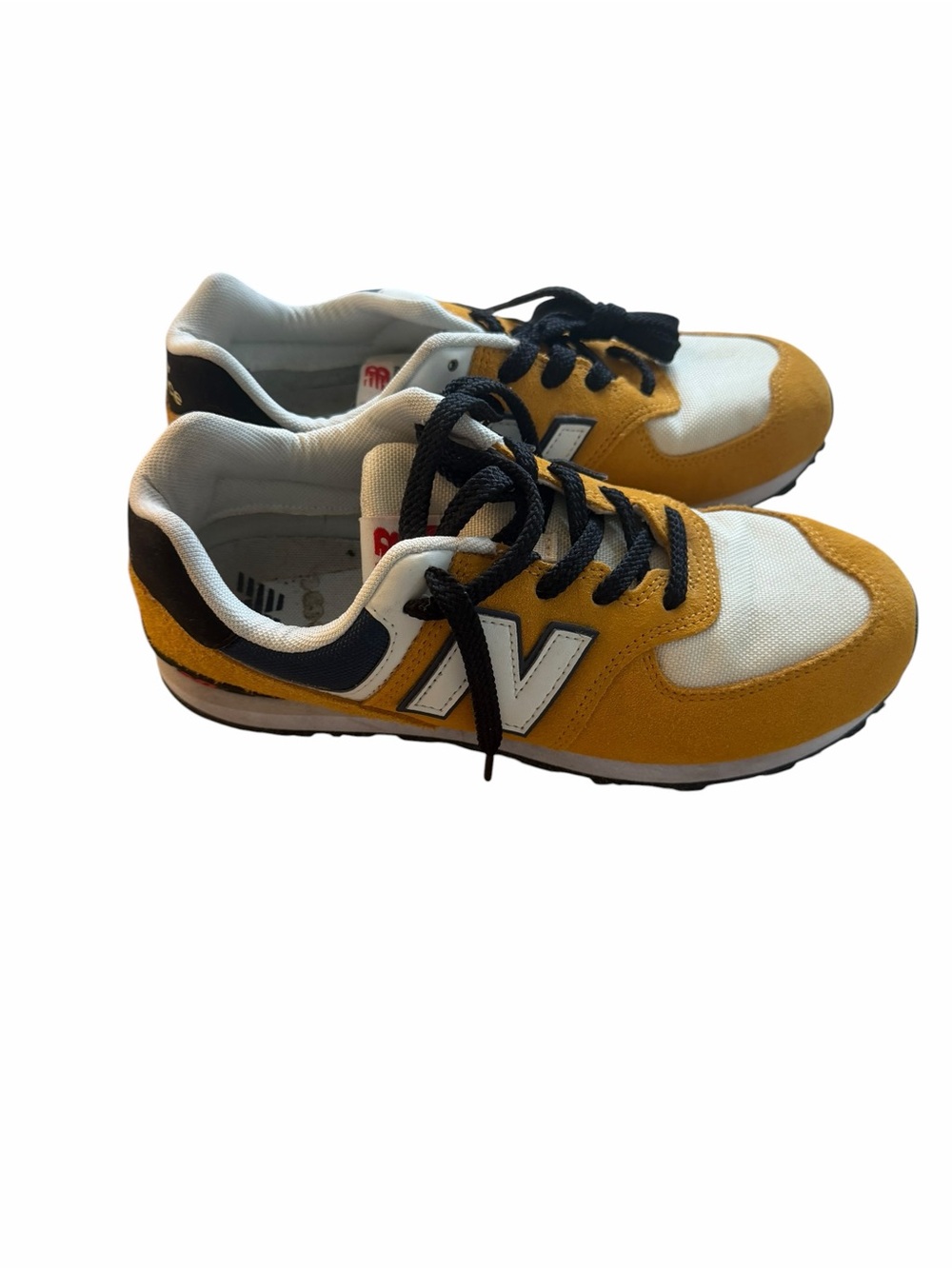 New Balance Yellow White 574 & Black  never wore them out of the house to big